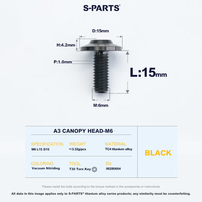 A3 Canopy Head M6 D15