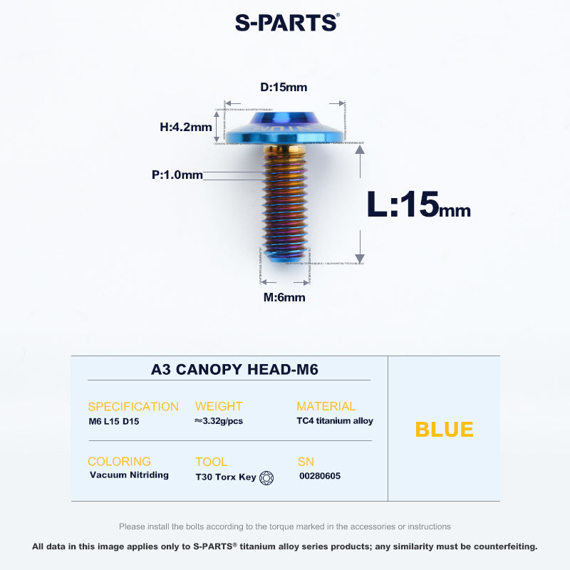 A3 Canopy Head M6 D15