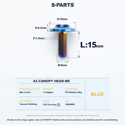A3 Canopy Head M6 D15