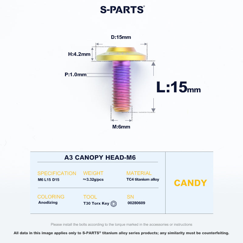 A3 Canopy Head M6 D15
