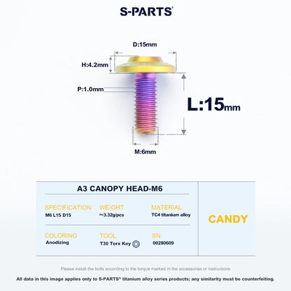 A3 Canopy Head M6 D15