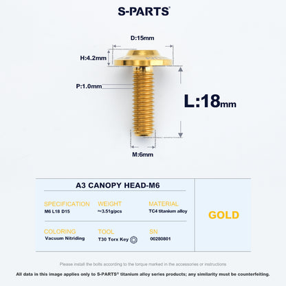 A3 Canopy Head M6 D15