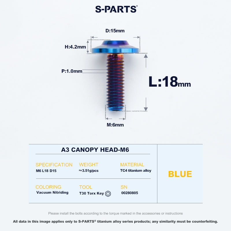 A3 Canopy Head M6 D15