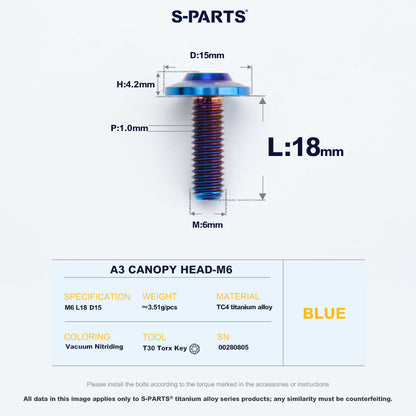 A3 Canopy Head M6 D15