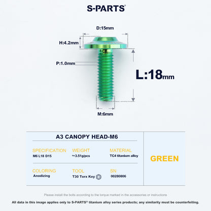 A3 Canopy Head M6 D15