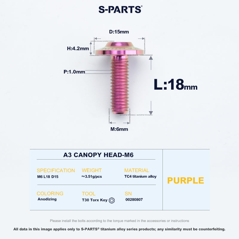 A3 Canopy Head M6 D15