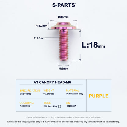 A3 Canopy Head M6 D15