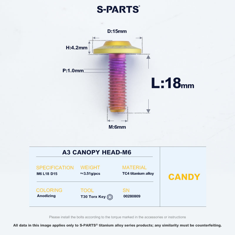 A3 Canopy Head M6 D15