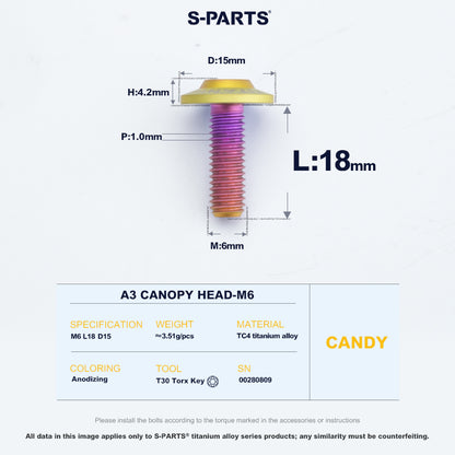 A3 Canopy Head M6 D15