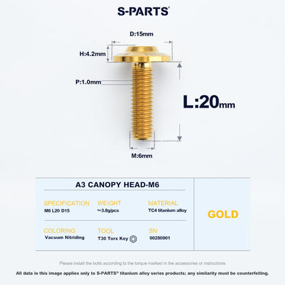 A3 Canopy Head M6 D15