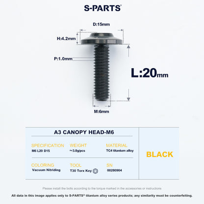 A3 Canopy Head M6 D15