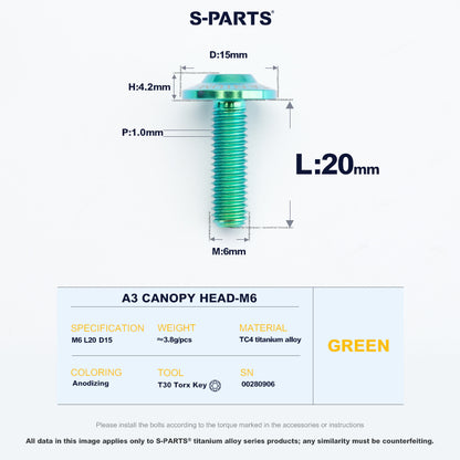 A3 Canopy Head M6 D15