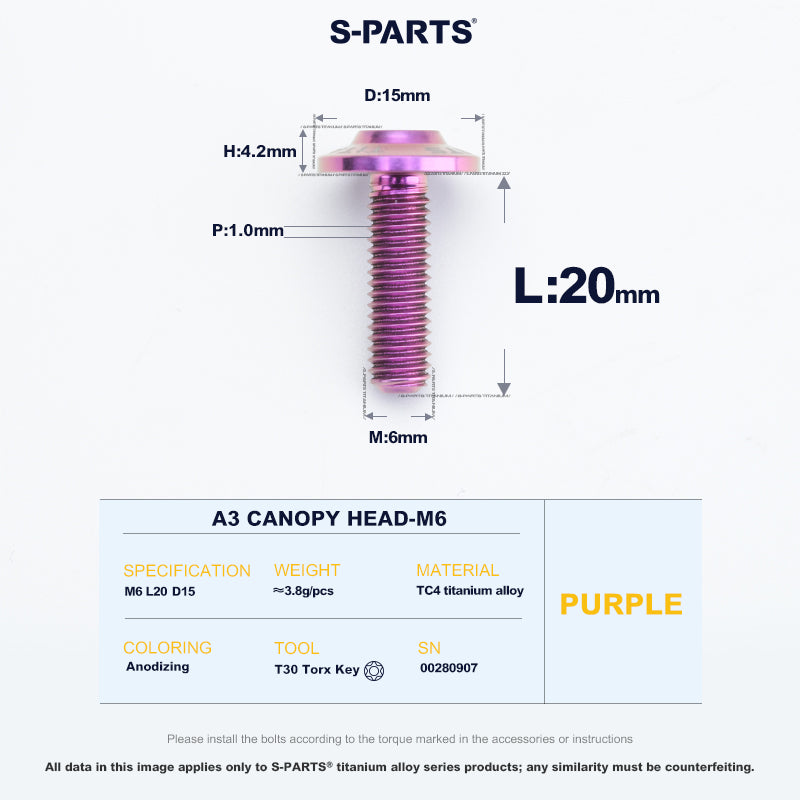 A3 Canopy Head M6 D15