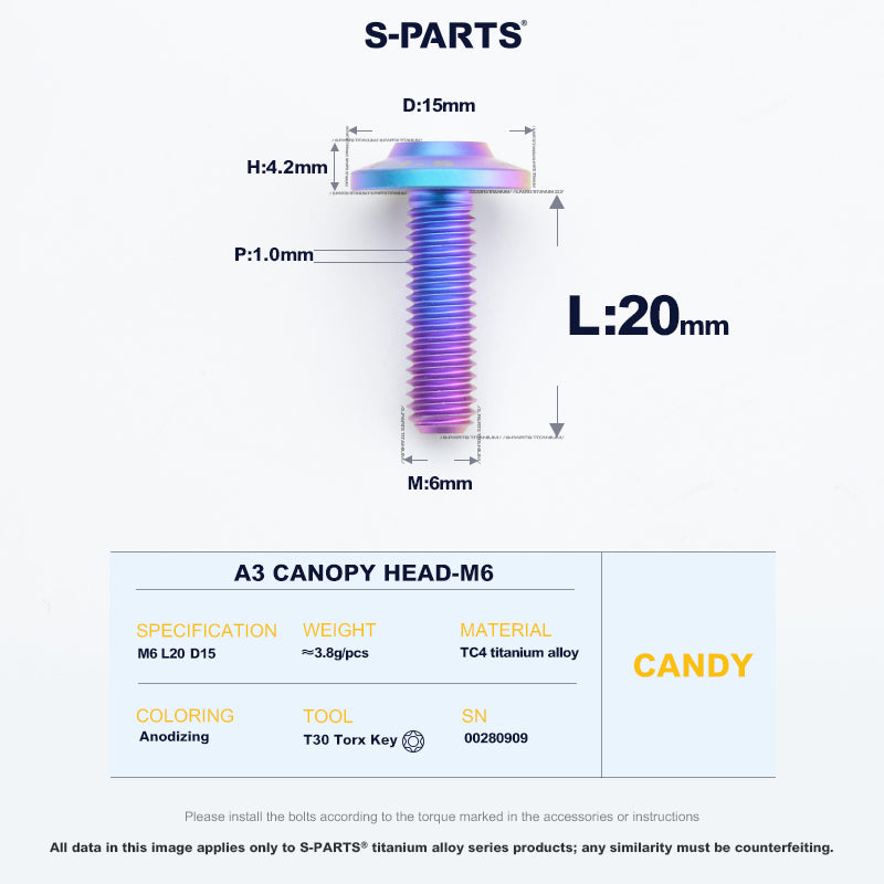 A3 Canopy Head M6 D15