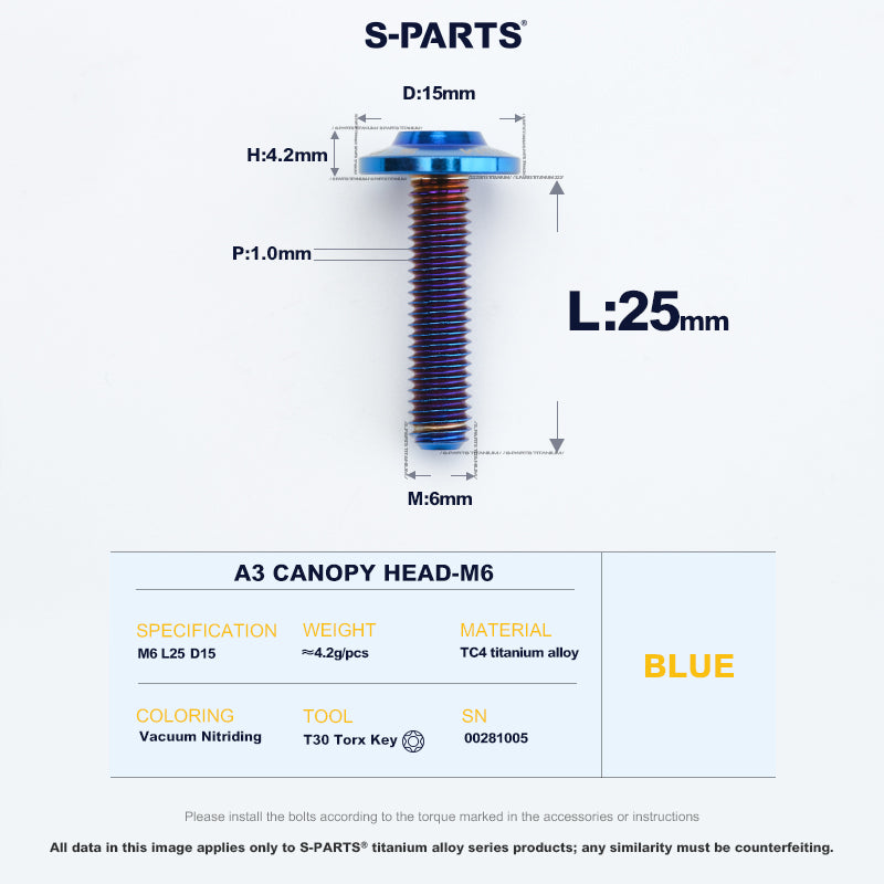 A3 Canopy Head M6 D15