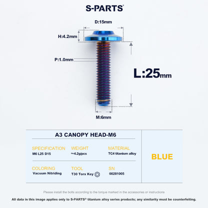 A3 Canopy Head M6 D15