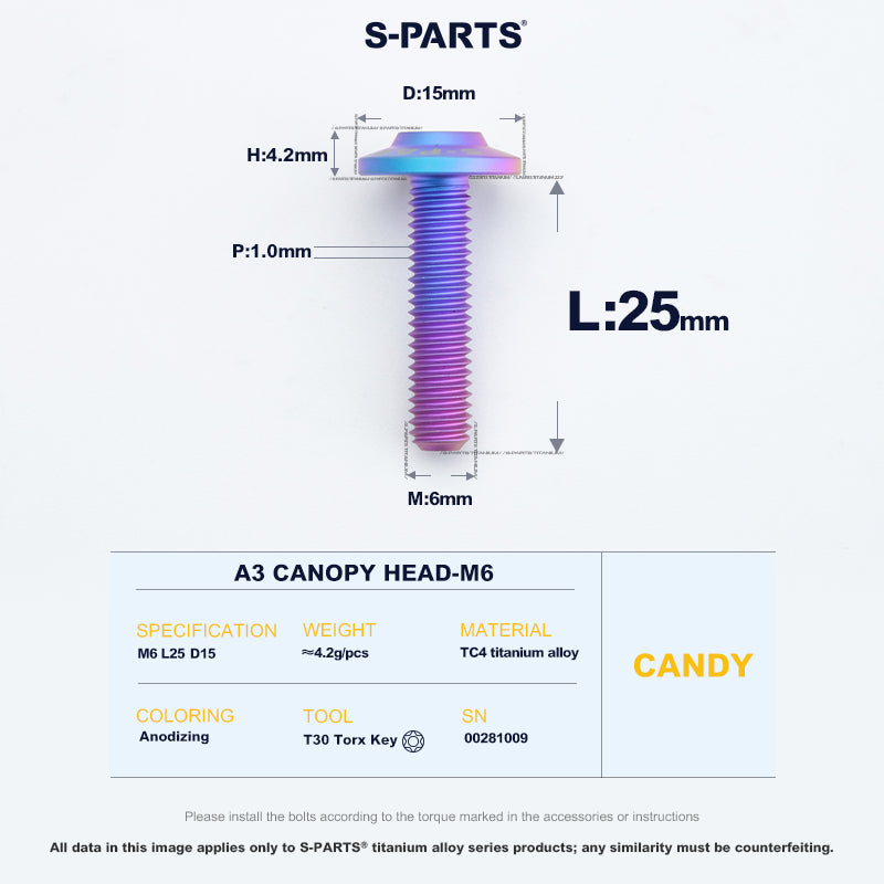 A3 Canopy Head M6 D15
