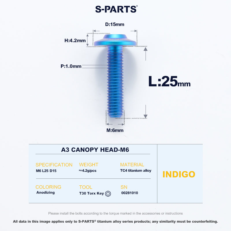 A3 Canopy Head M6 D15