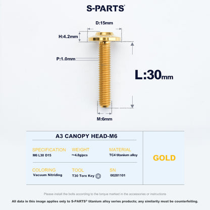 A3 Canopy Head M6 D15