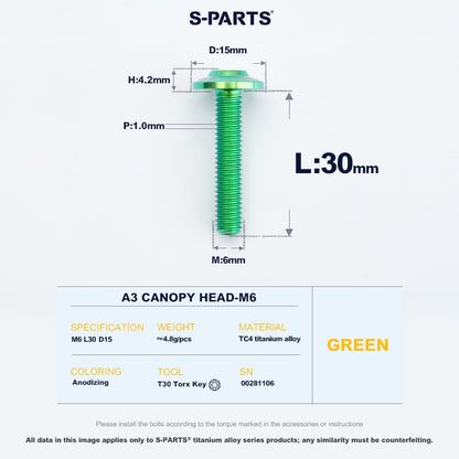 A3 Canopy Head M6 D15