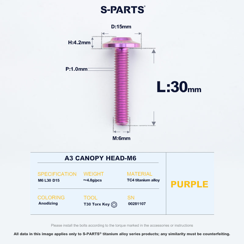 A3 Canopy Head M6 D15