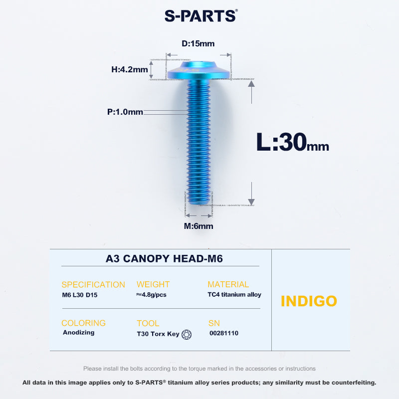 A3 Canopy Head M6 D15
