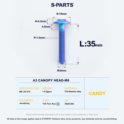A3 Canopy Head M6 D15