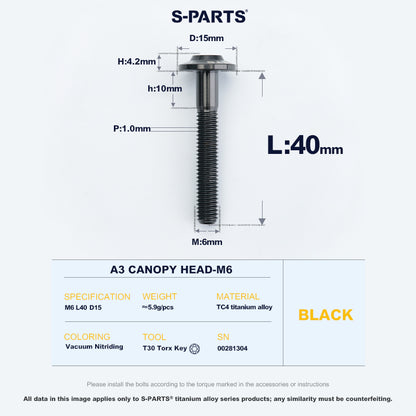 A3 Canopy Head M6 D15