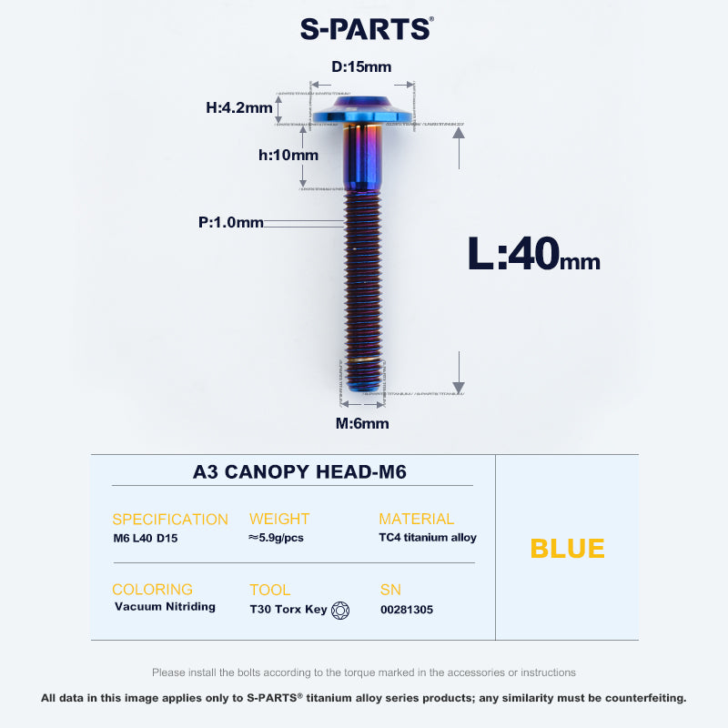 A3 Canopy Head M6 D15
