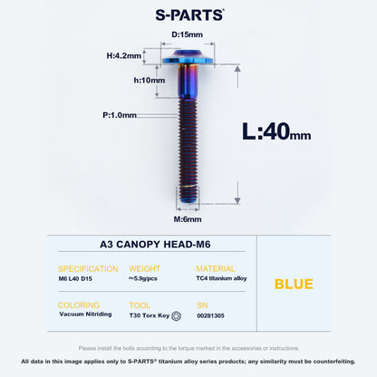 A3 Canopy Head M6 D15