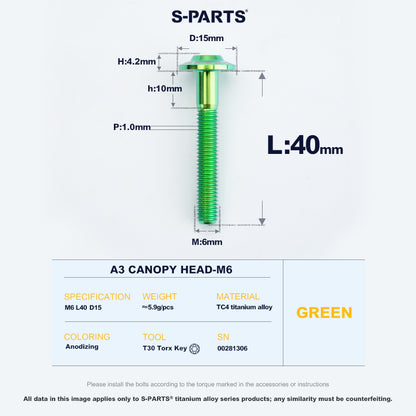 A3 Canopy Head M6 D15