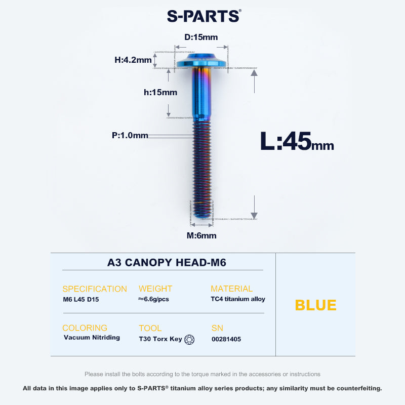 A3 Canopy Head M6 D15
