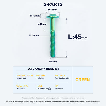A3 Canopy Head M6 D15