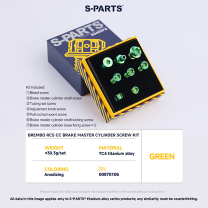 Brake Master Cylinder Bolt Kit For BREMBO RCS CC CNC