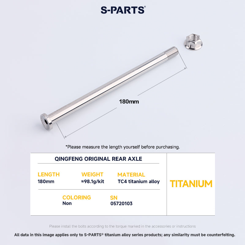 Rear Axle Set For Surron Qingfeng