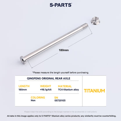Rear Axle Set For Surron Qingfeng