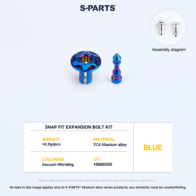 Snap Fit Expansion Bolt Kit For YAMAHA XMAX300