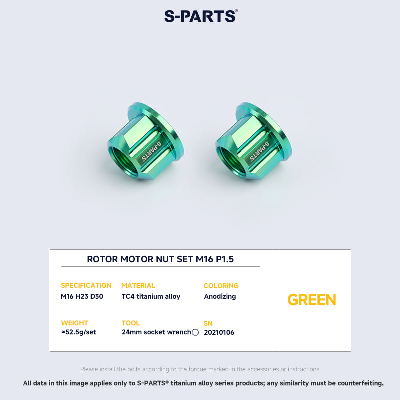 Rotor Motor Nut Set