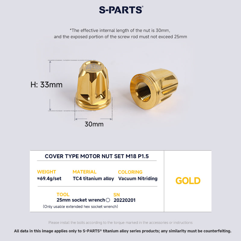 Cover Type Motor Nut Set