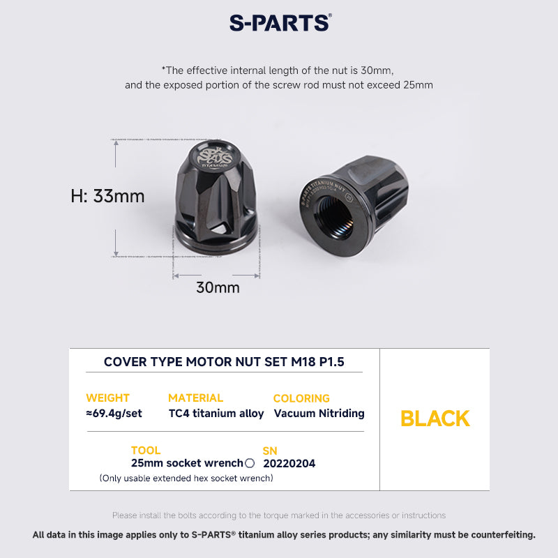 Cover Type Motor Nut Set