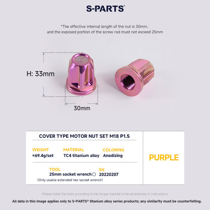 Cover Type Motor Nut Set