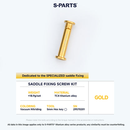 Saddle Fixing Screw Kit For SPECIALIZED