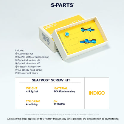 Seatpost Clamp Screw Kit For GIANT