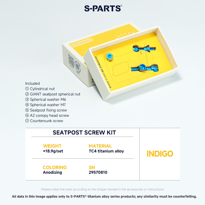 Seatpost Clamp Screw Kit For GIANT