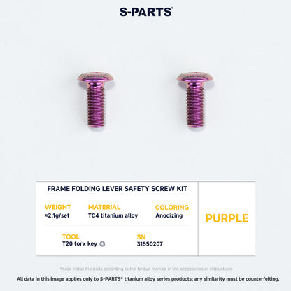 Frame Screw Kit For DAHON P10