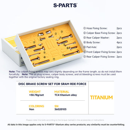 Disc Brake Screw Set for SRAM RED FORCE