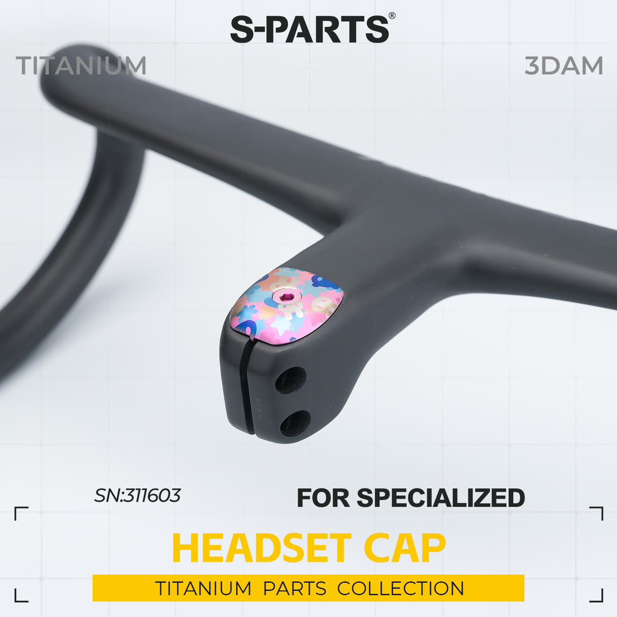 3DAM Integrated Handlebar Headset Cap For SPECIALIZED ROVAL
