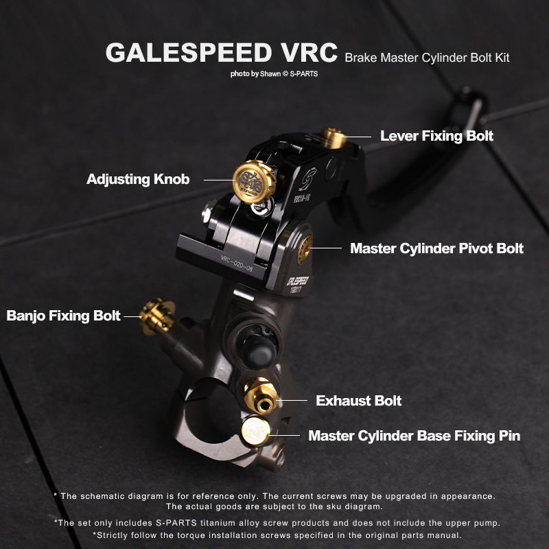 Brake Master Cylinder Bolt Kit For GALESPEED VRC