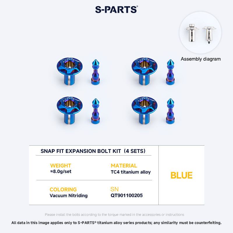 Snap Fit Expansion Bolt Kit For YAMAHA XMAX300