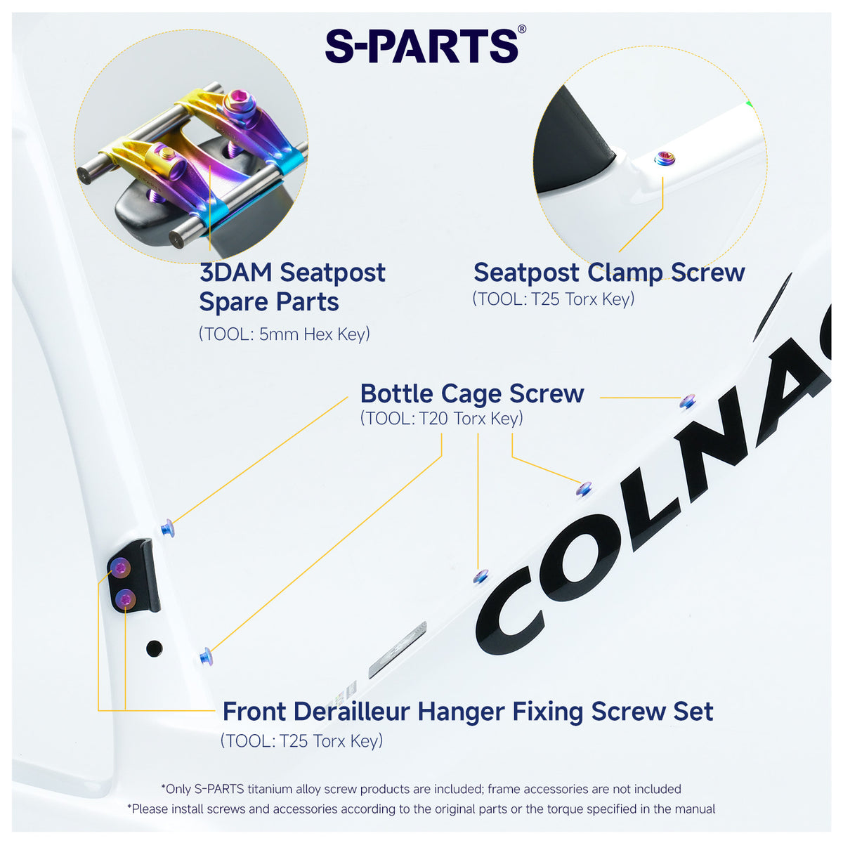 Frame Spare Parts For COLNAGO